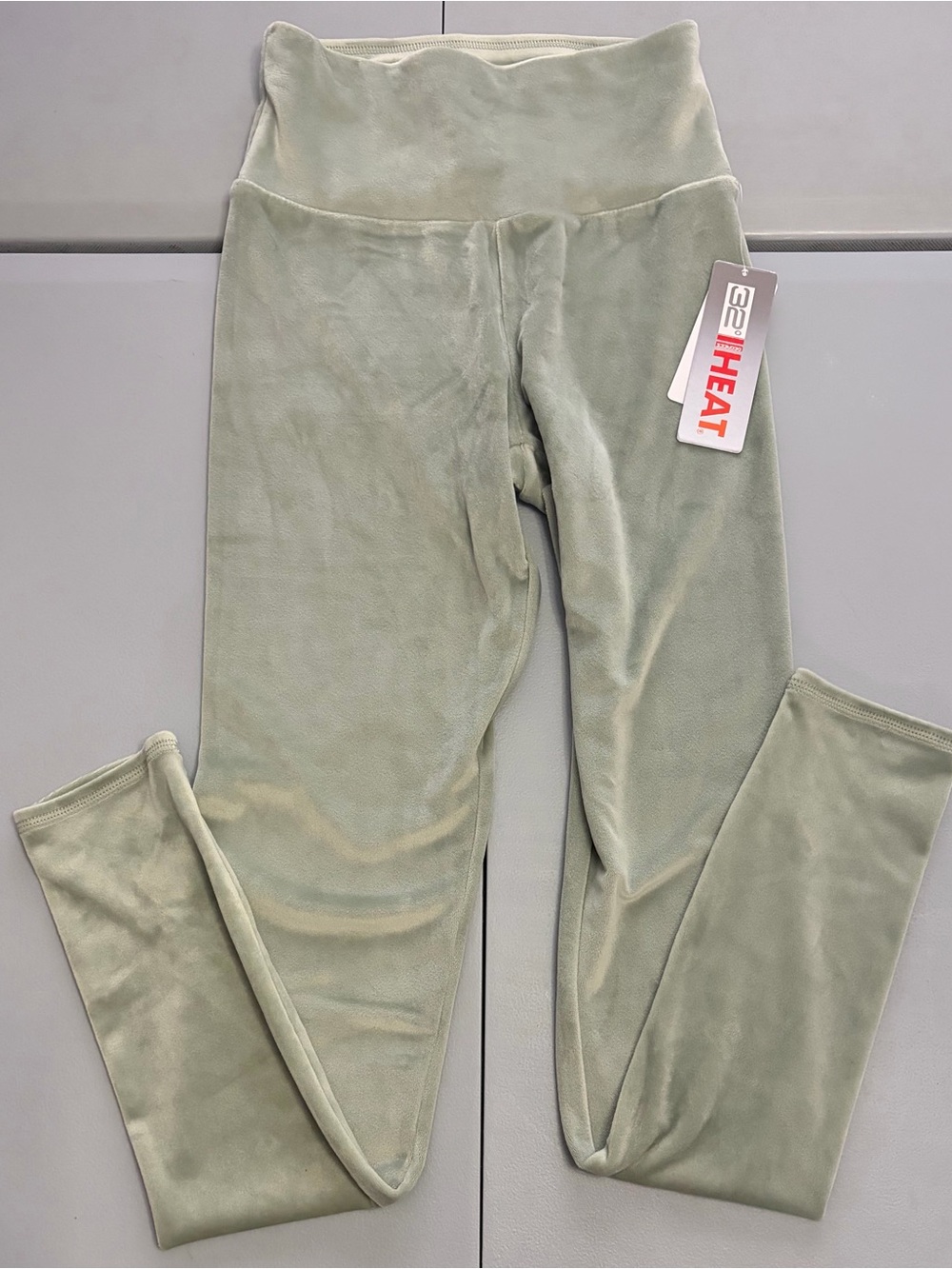 32 Degrees Sage Green Plush Lined Top with Heat Tag